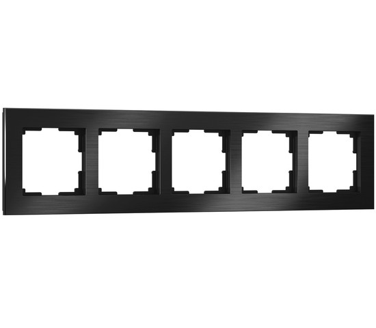 Рамка на 5 постов Aluminium (черный алюминий) (W0051708)