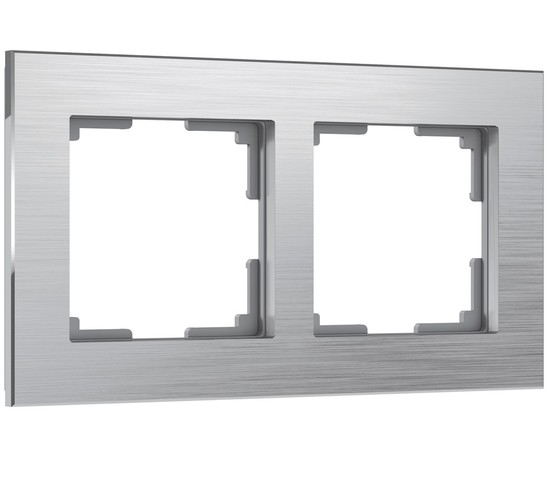 Рамка на 2 поста Aluminium (алюминий) (W0021706)