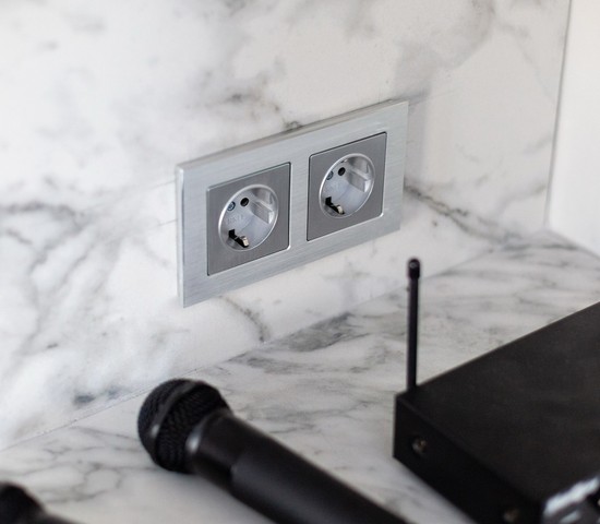 Рамка на 2 поста Aluminium (алюминий) (W0021706)