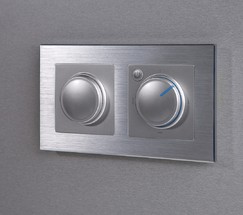 Рамка на 2 поста Aluminium (алюминий) (W0021706)