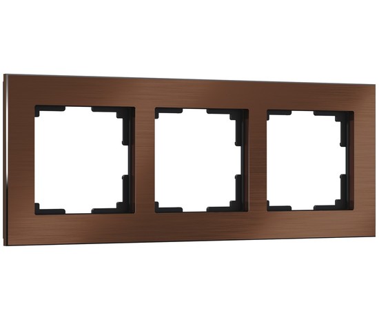 Рамка на 3 поста Aluminium (коричневый алюминий) (W0031714)