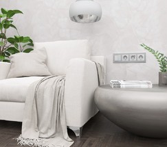 Рамка на 4 поста Aluminium (алюминий) (W0041706)