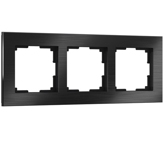 Рамка на 3 поста Aluminium (черный алюминий) (W0031708)