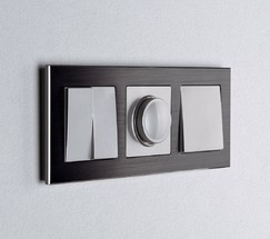 Рамка на 3 поста Aluminium (черный алюминий) (W0031708)