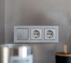 Рамка на 3 поста Aluminium (алюминий) (W0031706)