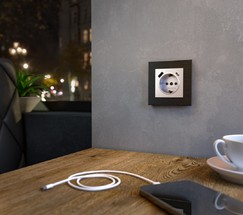 Рамка на 1 пост Aluminium (черный алюминий) (W0011708)