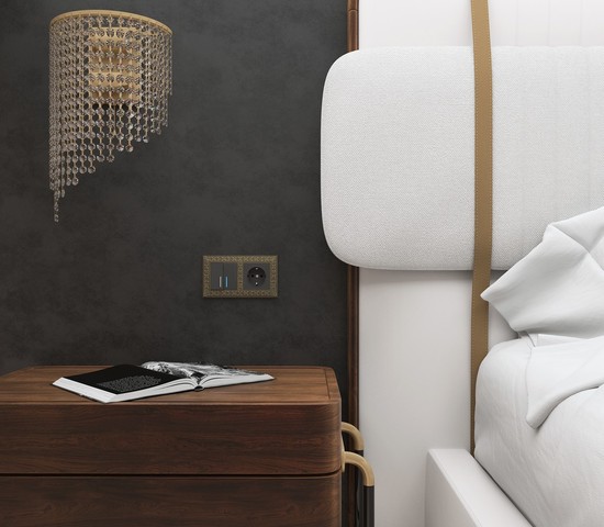 Рамка на 2 поста Antik (бронза) (W0021512)