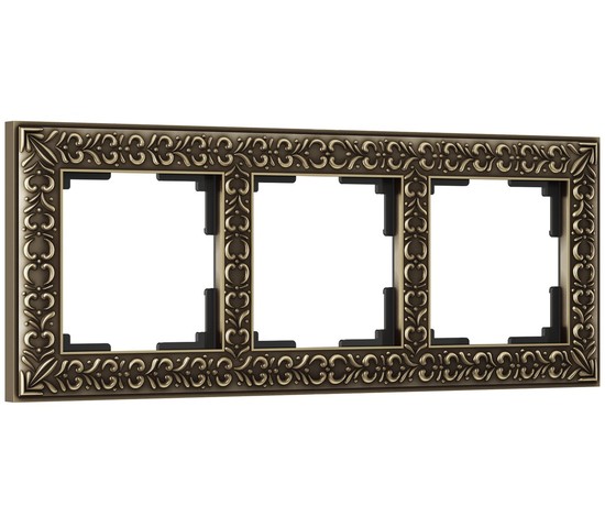 Рамка на 3 поста Antik (бронза) (W0031512)