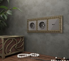 Рамка на 3 поста Antik (бронза) (W0031512)