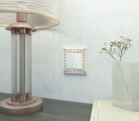 Рамка на 1 пост Antik (белое золото) (W0011523)