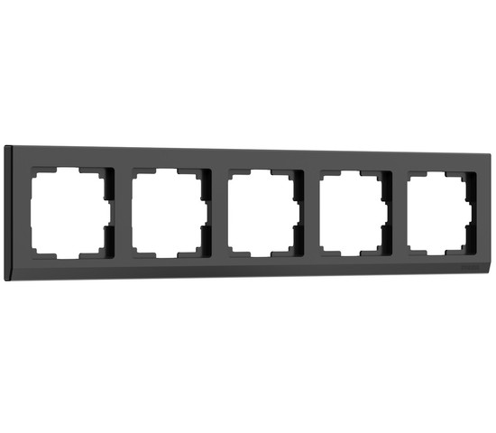 Рамка на 5 постов Stark (черный) (W0051808)