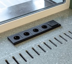 Рамка на 5 постов Stark (черный) (W0051808)