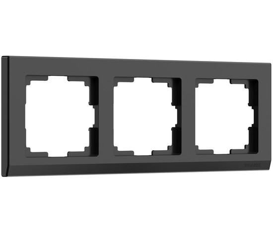 Рамка на 3 поста Stark (черный) (W0031808)