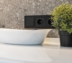 Рамка на 3 поста Stark (черный) (W0031808)