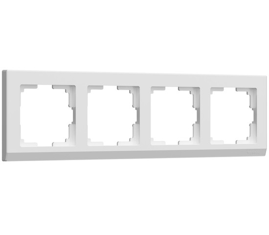 Рамка на 4 поста Stark (белый) (W0041801)