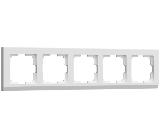 Рамка на 5 постов Stark (белый) (W0051801)