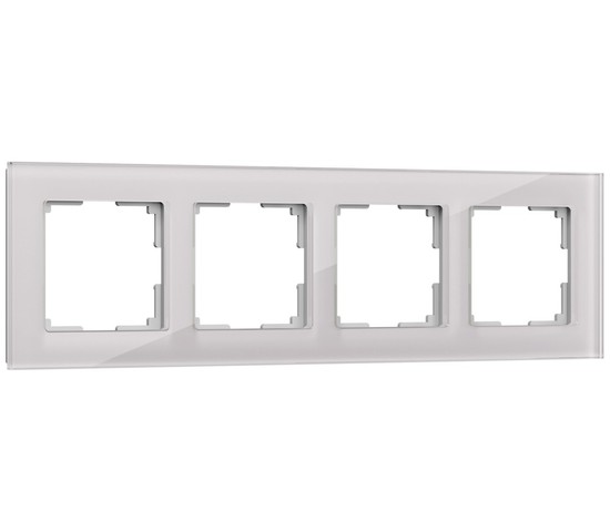 Рамка на 4 поста Favorit (дымчатый,стекло) (W0041117)