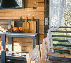 Розетка влагозащ. с зазем. с защит. крышкой и шторками Gallant (графит рифленый) (W5071204)