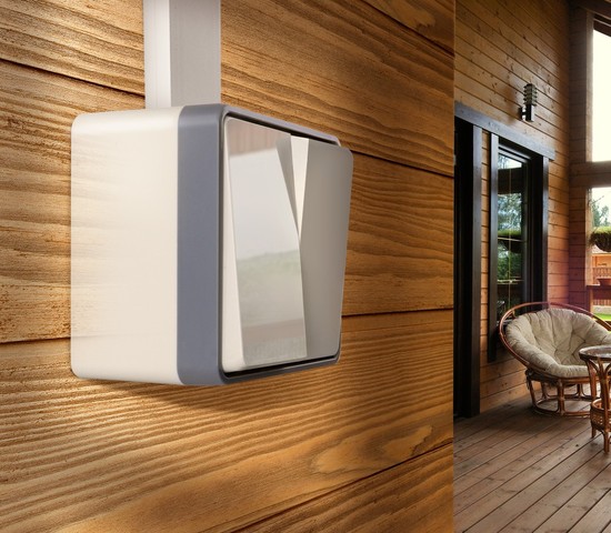 Выключатель двухклавишный влагозащищенный Gallant (слоновая кость) (WL15-03-02)