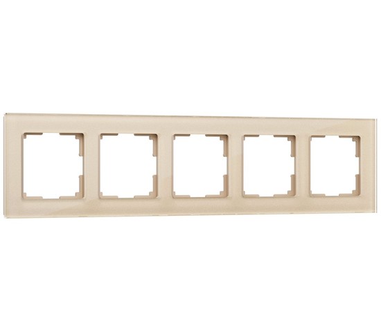 Рамка на 5 постов Favorit (шампань,стекло) (W0051111)