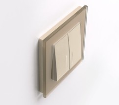 Рамка на 1 пост Favorit (шампань,стекло) (W0011111)