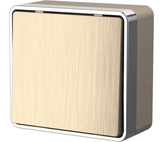 Выключатель одноклавишный проходной Gallant (шампань рифленый) (W5012010)