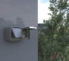 Розетка влагозащ. с зазем. с защит. крышкой и шторками Gallant (серебряный) (W5071206)