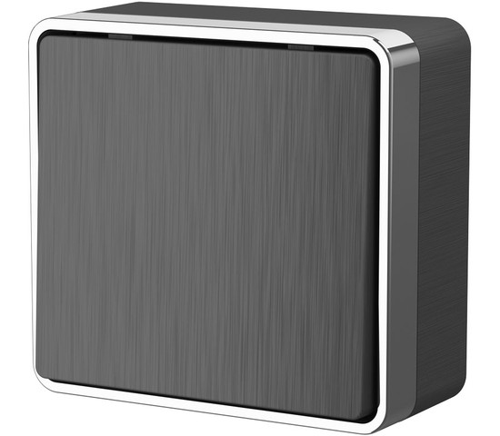 Выключатель одноклавишный проходной Gallant (графит рифленый) (W5012004)