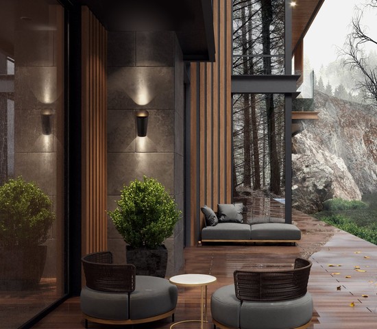 Универсальный уличный светильник 1539 TECHNO LED Tronc Чёрный