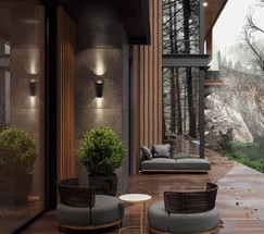 Универсальный уличный светильник 1539 TECHNO LED Tronc Чёрный