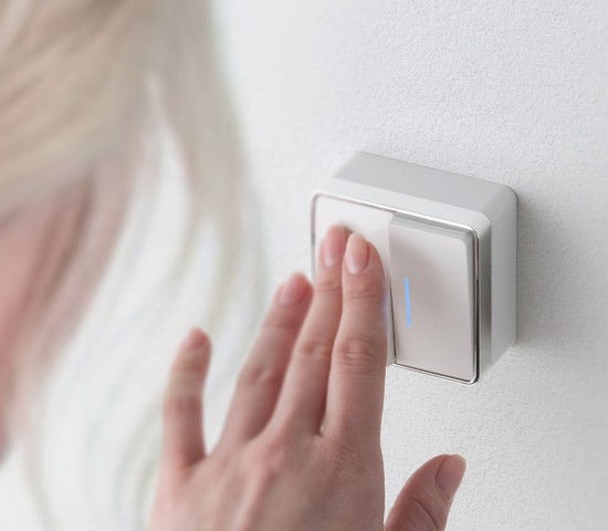 Выключатель двухклавишный с подсветкой Gallant (белый) (W5020101)