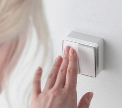 Выключатель двухклавишный с подсветкой Gallant (белый) (W5020101)