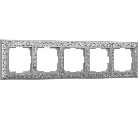 Рамка на 5 постов (матовый хром) (WL07-Frame-05)