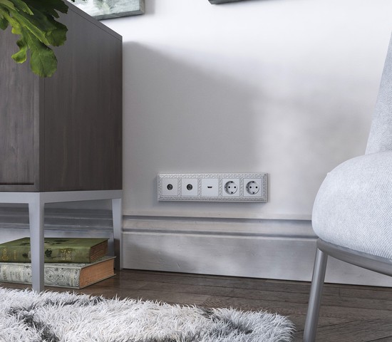 Рамка на 5 постов (матовый хром) (WL07-Frame-05)