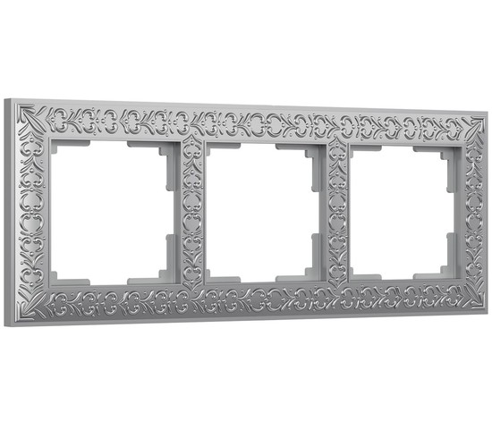 Рамка на 3 поста (матовый хром) (WL07-Frame-03)