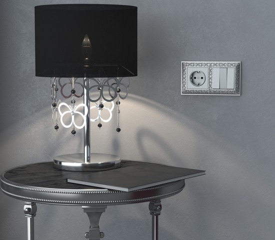 Рамка на 2 поста (матовый хром) (WL07-Frame-02)