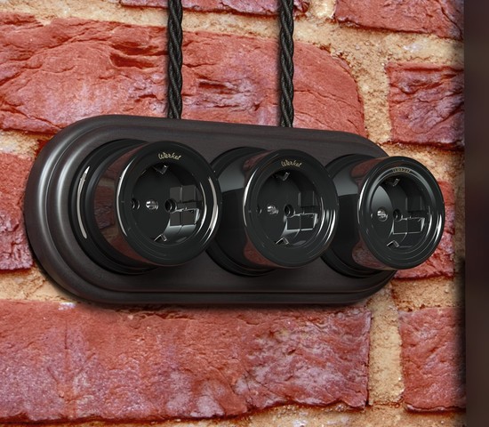 Ретро кабель витой 3х1,5 (черный) 20 м (W6453208)