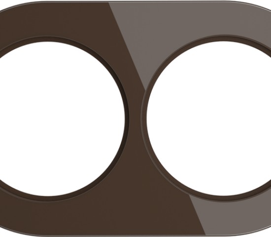 Рамка на 2 поста (Коричневый) (WL21-frame-02)