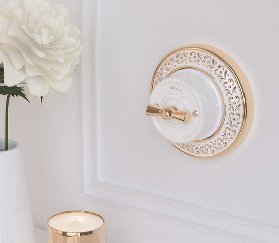 Ручка выключателя 2 шт. (золото) Ретро (W6442138)