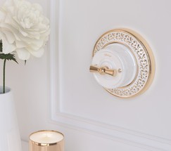 Ручка выключателя 2 шт. (золото) Ретро (W6442138)