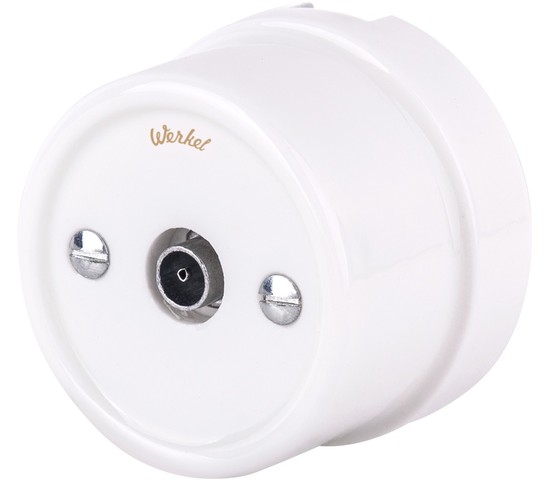 ТВ розетка (белая) Ретро (WL18-02-05)