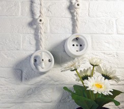 Выключатель на 4 положения двухклавишный (белый) Ретро (WL18-01-05)