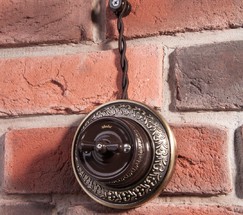 Переключатель одноклавишный (коричневый) Ретро (W5612014)