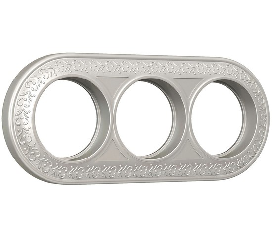 Рамка на 3 поста (жемчужный) (WL70-frame-03)