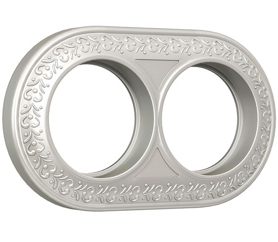 Рамка на 2 поста (жемчужный) (WL70-frame-02)