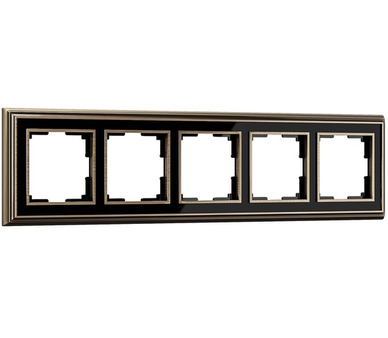 Рамка на 5 постов (бронза/черный) (WL17-Frame-05)