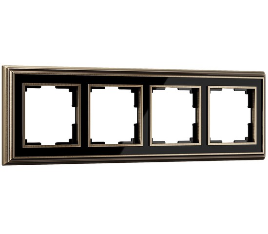 Рамка на 4 поста (бронза/черный) (WL17-Frame-04)