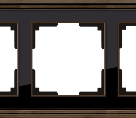 Рамка на 3 поста (бронза/черный) (WL17-Frame-03)