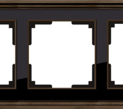 Рамка на 3 поста (бронза/черный) (WL17-Frame-03)