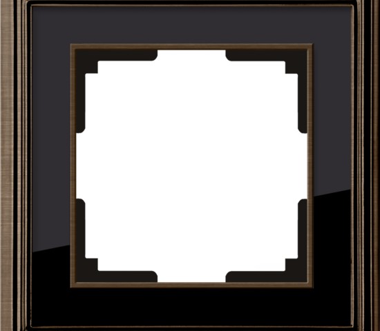 Рамка на 1 пост (бронза/черный) (WL17-Frame-01)